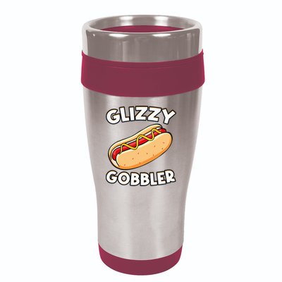 Funny Hot Dog Glizzy Gobbler Number One Glizzy Gladiator 16oz Travel Tumbler