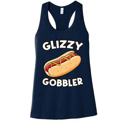 Funny Hot Dog Glizzy Gobbler Number One Glizzy Gladiator Women's Racerback Tank