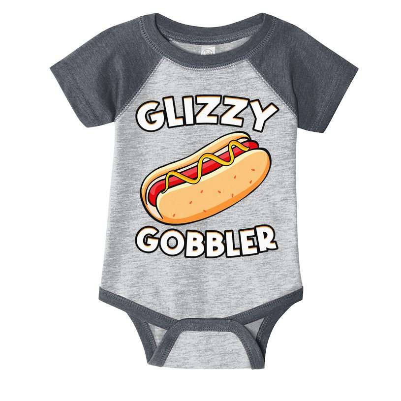 Funny Hot Dog Glizzy Gobbler Number One Glizzy Gladiator Infant Baby Jersey Bodysuit