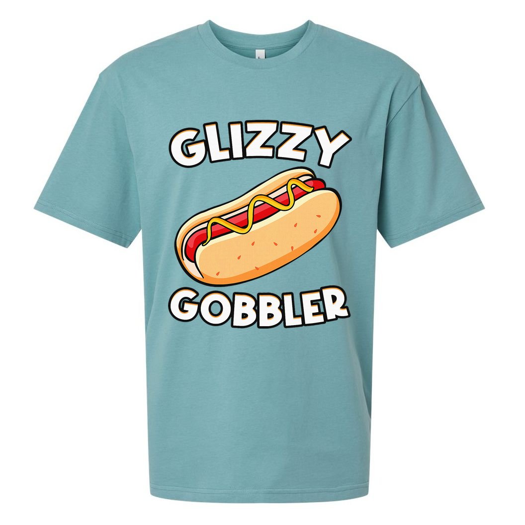 Funny Hot Dog Glizzy Gobbler Number One Glizzy Gladiator Sueded Cloud Jersey T-Shirt