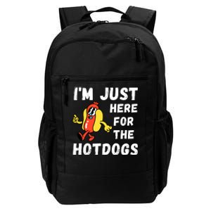 Funny Hot Dog Lover Hotdog Im Just Here For The Hot Dogs Hot Dog Lover Daily Commute Backpack