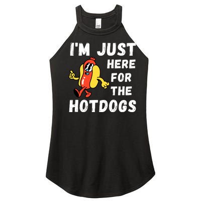 Funny Hot Dog Lover Hotdog Im Just Here For The Hot Dogs Hot Dog Lover Women’s Perfect Tri Rocker Tank