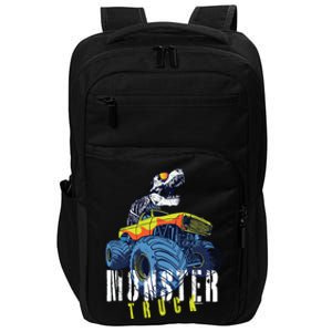 Funny Halloween Dinosaur Skeleton Monster Truck Gift Impact Tech Backpack