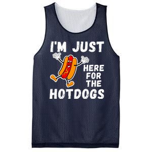 Funny Hot Dog Lover Hotdog Im Just Here For The Hot Dogs Funny Hotdog Mesh Reversible Basketball Jersey Tank