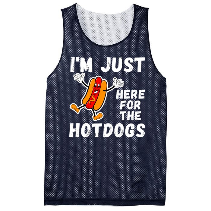 Funny Hot Dog Lover Hotdog Im Just Here For The Hot Dogs Funny Hotdog Mesh Reversible Basketball Jersey Tank