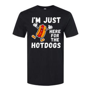 Funny Hot Dog Lover Hotdog Im Just Here For The Hot Dogs Funny Hotdog Softstyle CVC T-Shirt