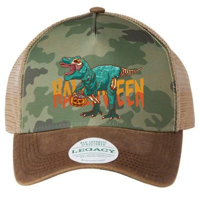 Funny Halloween Dinosaur Zombie T Rex Trick Rawr Treat Gift Legacy Tie Dye Trucker Hat
