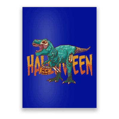 Funny Halloween Dinosaur Zombie T Rex Trick Rawr Treat Gift Poster