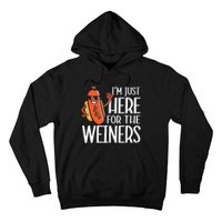 Funny Hot Dog Im Just Here For The Wieners Sausage Hoodie