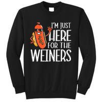 Funny Hot Dog Im Just Here For The Wieners Sausage Sweatshirt