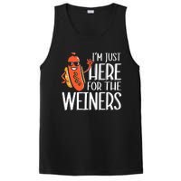 Funny Hot Dog Im Just Here For The Wieners Sausage PosiCharge Competitor Tank