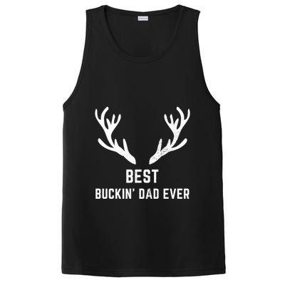Funny Hunting Deer Design Best Buckin Dad Ever Funny Gift PosiCharge Competitor Tank