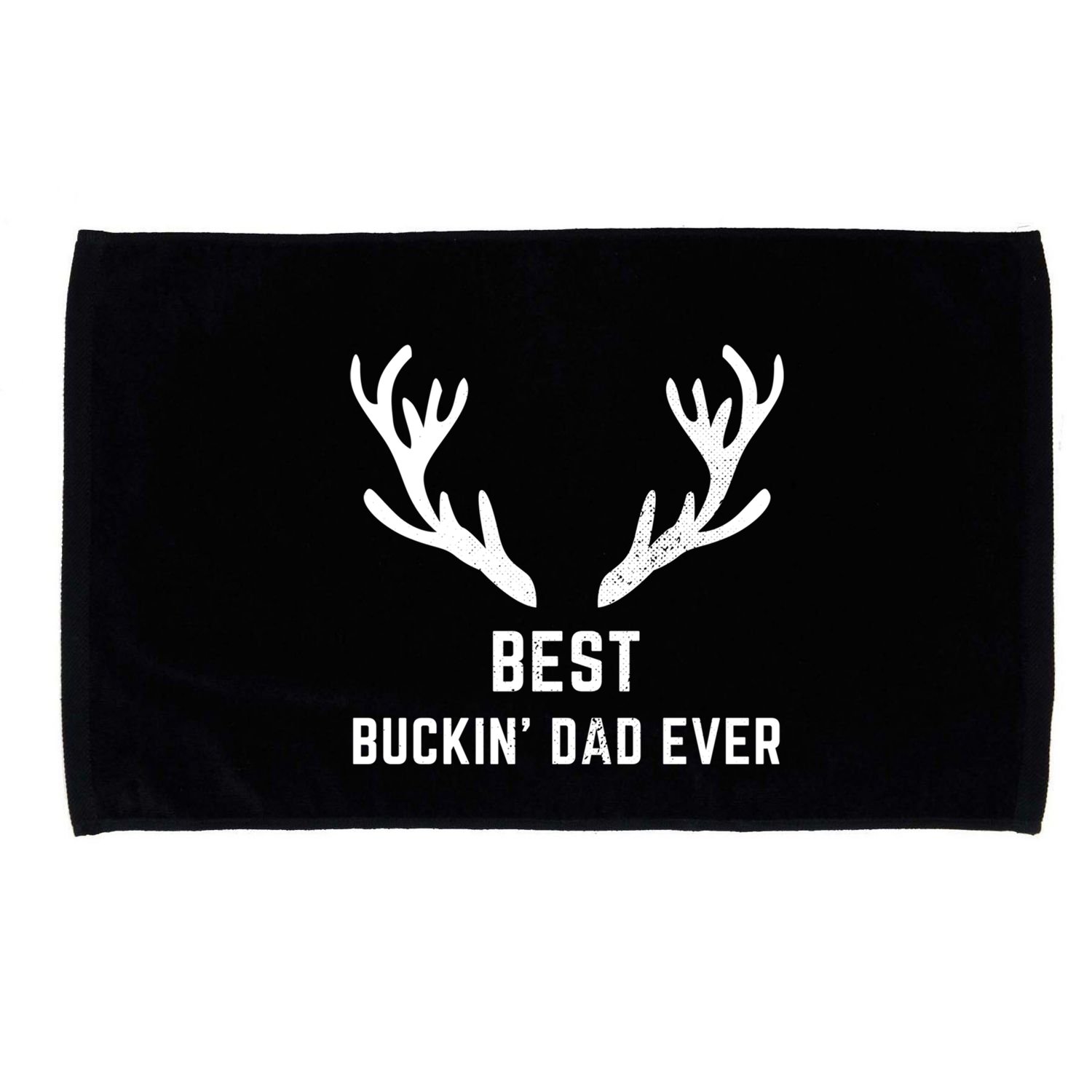 Funny Hunting Deer Design Best Buckin Dad Ever Funny Gift Microfiber Hand Towel