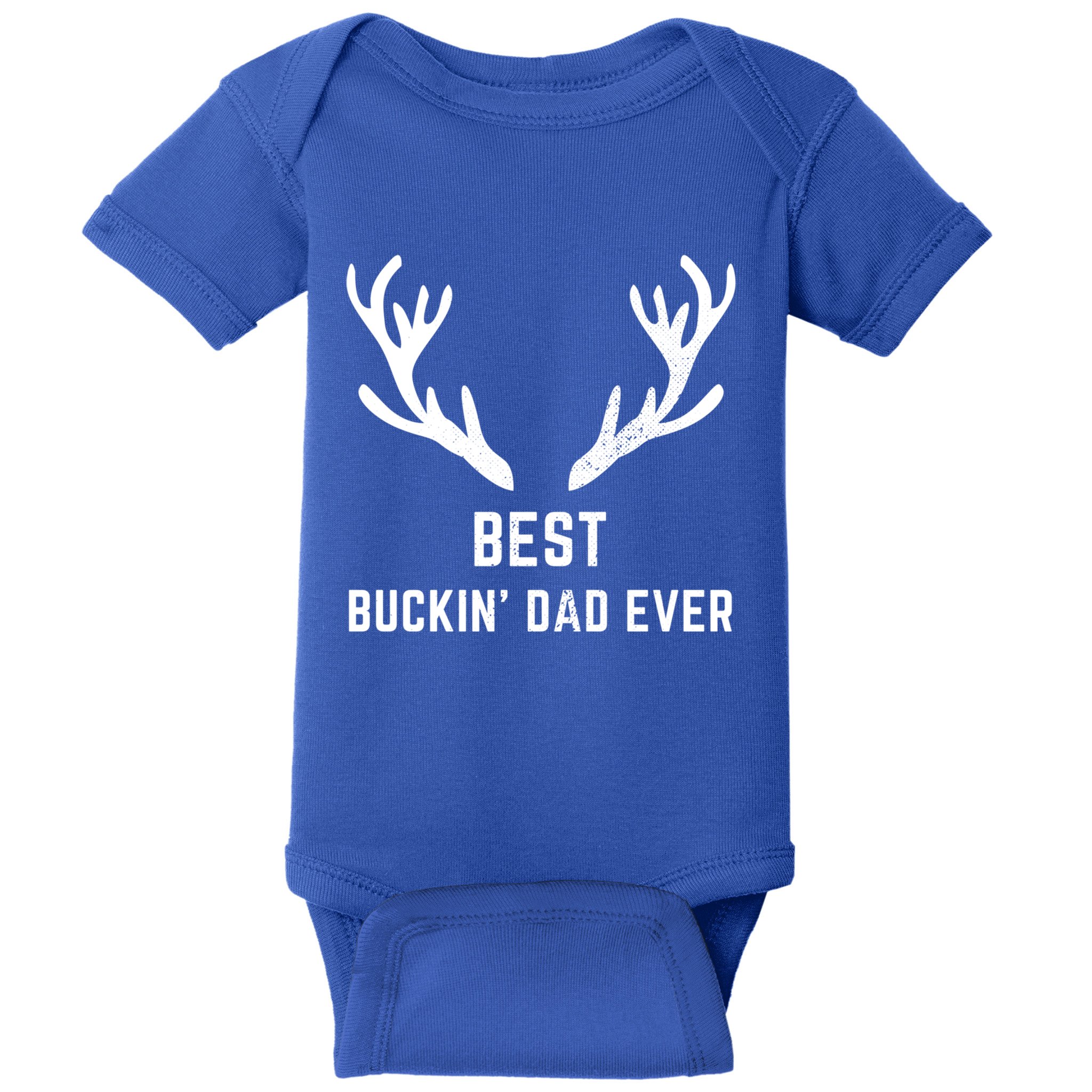 Funny Hunting Deer Design Best Buckin Dad Ever Funny Gift Baby Bodysuit