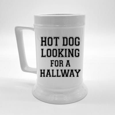 Funny Hot Dog Looking For A Hallway Sarcasm Beer Stein