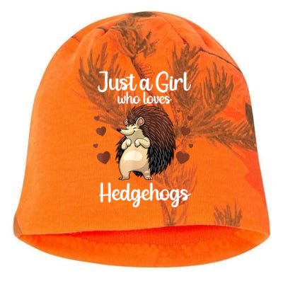 Funny Hedgehog Design For Girls Women Hedgehog Animal Kati - Camo Knit Beanie