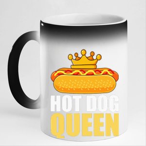 Funny Hot Dog For Women Grilled Wiener Sausage Buns 11oz Black Color Changing Mug