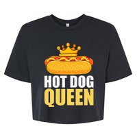 Funny Hot Dog For Women Grilled Wiener Sausage Buns Bella+Canvas Jersey Crop Tee