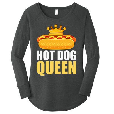 Funny Hot Dog For Women Grilled Wiener Sausage Buns Women's Perfect Tri Tunic Long Sleeve Shirt