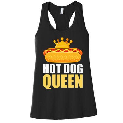 Funny Hot Dog For Women Grilled Wiener Sausage Buns Women's Racerback Tank