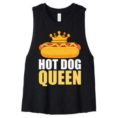 Funny Hot Dog For Women Grilled Wiener Sausage Buns Women's Racerback Cropped Tank