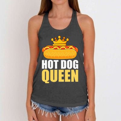 Funny Hot Dog For Women Grilled Wiener Sausage Buns Women's Knotted Racerback Tank