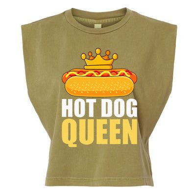 Funny Hot Dog For Women Grilled Wiener Sausage Buns Garment-Dyed Women's Muscle Tee