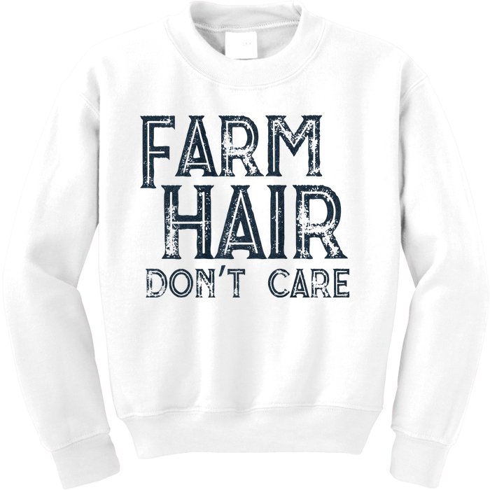 Farm Hair Dont Care Kids Sweatshirt