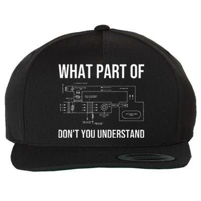 Funny HVAC Design For Men Dad HVAC Installer Engineers Tech Wool Snapback Cap