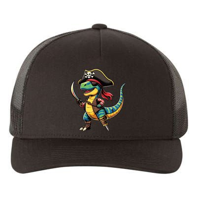 Funny Halloween Dinosaur Trex Pirate Yupoong Adult 5-Panel Trucker Hat