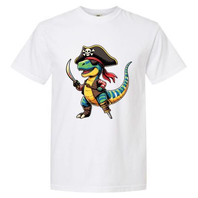 Funny Halloween Dinosaur Trex Pirate Garment-Dyed Heavyweight T-Shirt