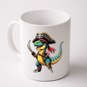 Funny Halloween Dinosaur Trex Pirate Coffee Mug