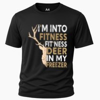 Funny Hunter Dad IM Into Fitness Deer Freezer Hunting Cooling Performance Crew T-Shirt