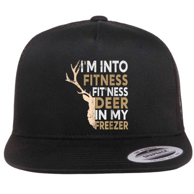 Funny Hunter Dad IM Into Fitness Deer Freezer Hunting Flatbill Hat