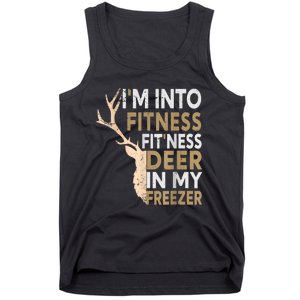 Funny Hunter Dad IM Into Fitness Deer Freezer Hunting Tank Top