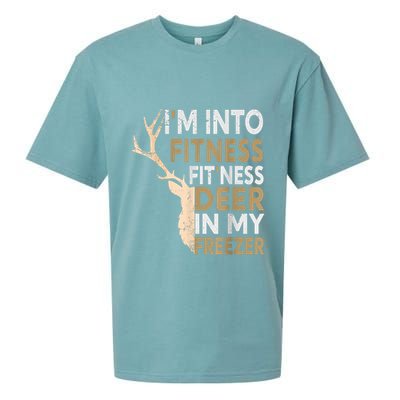 Funny Hunter Dad IM Into Fitness Deer Freezer Hunting Sueded Cloud Jersey T-Shirt