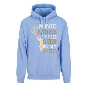 Funny Hunter Dad IM Into Fitness Deer Freezer Hunting Unisex Surf Hoodie