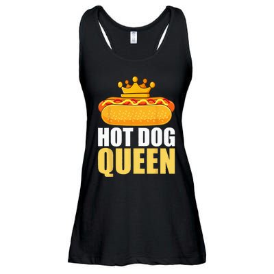 Funny Hot Dog For  Grilled Wiener Sausage Buns Ladies Essential Flowy Tank