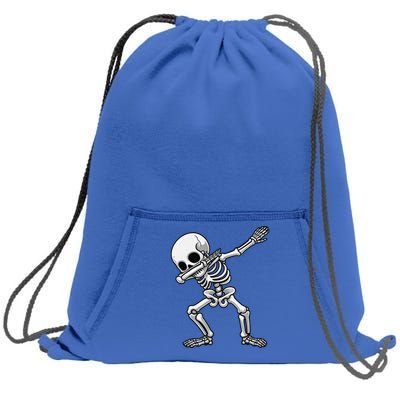 Funny Halloween Dabbing Skeleton Skull Great Gift Sweatshirt Cinch Pack Bag