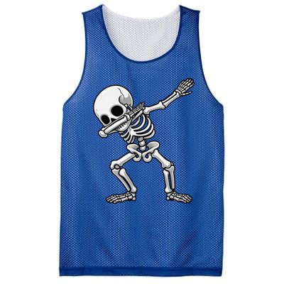 Funny Halloween Dabbing Skeleton Skull Great Gift Mesh Reversible Basketball Jersey Tank