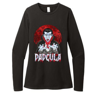 Funny Halloween Dad Dracula Costume Dadcula Gift Womens CVC Long Sleeve Shirt