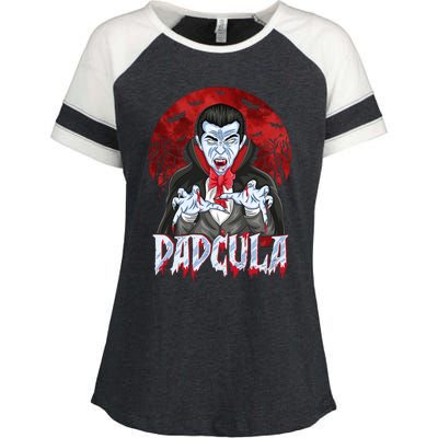 Funny Halloween Dad Dracula Costume Dadcula Gift Enza Ladies Jersey Colorblock Tee