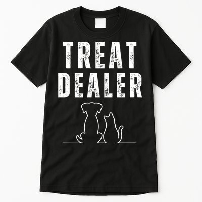 Funny Humor Dog Treat Dealer Dog Owner Dog Treats Dog Lover Pet Lover Tall T-Shirt