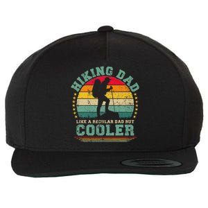 Funny Hiking Dad Like A Regular Dad Hiking Fathers Day Wool Snapback Cap