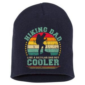 Funny Hiking Dad Like A Regular Dad Hiking Fathers Day Short Acrylic Beanie