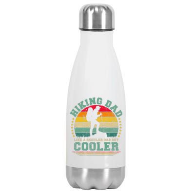 Funny Hiking Dad Like A Regular Dad Hiking Fathers Day Stainless Steel Insulated Water Bottle