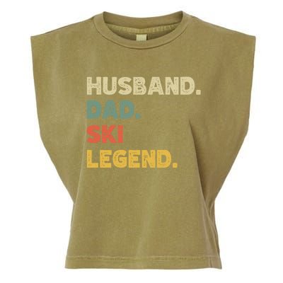 Funny Husband Dad Ski Legend Vintage Retro Cool Gift Garment-Dyed Women's Muscle Tee