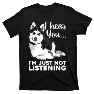 Funny Husky Dog Art For Women Siberian Husky Lover T-Shirt