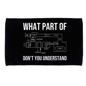 Funny HVAC Design For Men Dad HVAC Installer Engineers Tech Microfiber Hand Towel