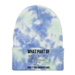 Funny HVAC Design For Men Dad HVAC Installer Engineers Tech Tie Dye 12in Knit Beanie